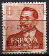 z vendido ESPAÑA 1961 1351 Sello Juan Vázquez de Mella 1pta Usado Espana Spain Espagne Spagna Spanje Spanien 
